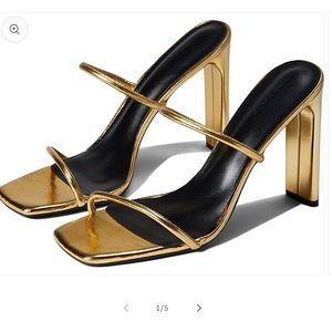 Tony Bianco Gold and Black Heels